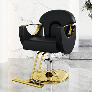 Fauteuil de Barbier de Coiffure de Luxe Noir et Or pour <span class=keywords><strong>Salon</strong></span> de Beauté et Maquillage, Mobilier de <span class=keywords><strong>Salon</strong></span> de Coiffure Moderne de Chine - Product Image 2