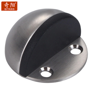 QIYANG Acier Inoxydable Noir Demi Lune Butée De <span class=keywords><strong>Porte</strong></span> Design Moderne Monté Au Sol <span class=keywords><strong>Porte</strong></span> Arrêts Wedge pour Hôtels - Product Image 2