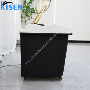 Kisen Lavabo Portátil Personalizado para Peluquería, Spa Capilar, Salón, Negro, Blanco, Beige, Entrega Rápida - Product Image 6