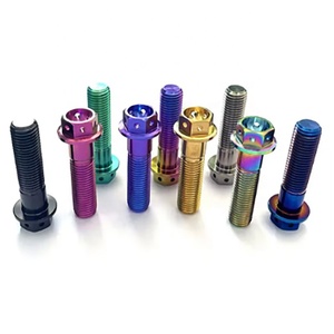 Lớp 5 Titan Hex bu lông mặt bích M6 <span class=keywords><strong>M8</strong></span> M10 Kích cỡ ứng dụng xe máy công nghiệp 16mm 20 25 <span class=keywords><strong>40</strong></span> ốc vít Chiều dài - Product Image 3