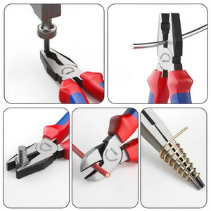 Outdoor Manual <strong>Tool</strong> Pliers Carbon Steel Multi Combination Long Nose Oblique Portable Pliers Set, With Anti Slip Handle - Product Image 6