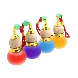 Venta al por mayor colgante de perfume de coche accesorios interiores de coche Ping An Fu calabaza de cristal accesorios de coche Ambientador ecológico - Product Image 1