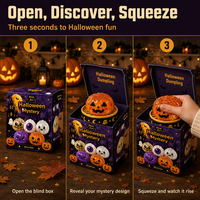 Coffret de jouets anti-stress en caoutchouc souple, best-seller transfrontalier, en forme de fantôme amusant et de boulette vapeur, cadeau d'Halloween