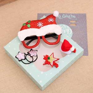 Nouvelles décorations de Noël, pinces à cheveux, lunettes, coffret cadeau de Noël, cadeaux pour enfants, cadeaux pour événements - Product Image 3