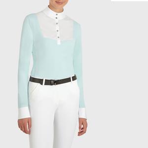 Ropa Ecuestre de Malla Completa para Mujer, Camiseta de Manga Corta para Montar a Caballo, Capa Base - Product Image 4