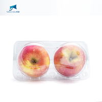 Conteneurs en plastique PET carrés de qualité alimentaire personnalisés en usine pour l'emballage des oranges, des mangoustans, des fraises, des raisins, des pêches