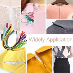 Pantalon de robe à queue fermée en nylon 3 # longueur personnalisée fermeture éclair en laiton côté invisible Qipao accessoires de vêtement matériau en alliage plastique - Product Image 6