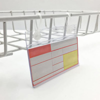 Porte-étiquette suspendu personnalisé en usine Porte-étiquette en plastique Porte-étiquette de panier réutilisable en plastique transparent en PVC pour magasin de détail