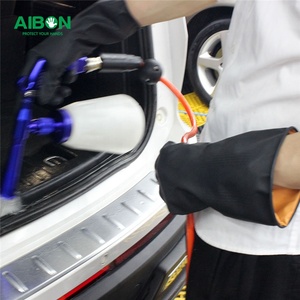 Fabricant chinois de gants de lavage en caoutchouc industriel noir et jaune, <span class=keywords><strong>pour</strong></span> <span class=keywords><strong>le</strong></span> ménage et la fabrication de tampons à récurer en latex - Product Image 2