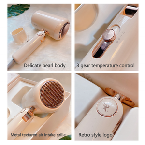 Sèche-cheveux électrique pliable professionnel 0 rayonnement 6000W Ions négatifs Séchage rapide Soins capillaires Sèche-cheveux - Product Image 4