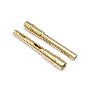 定制青铜数控加工管衬套微加工黄铜零件，带螺纹设计，用于钻孔