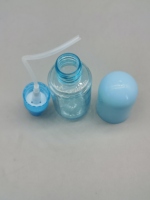 Flacon pulvérisateur en plastique PET en forme de pilule, bleu clair macaron, rechargeable, à brume fine, pour liquide anti-moustiques et tonique facial