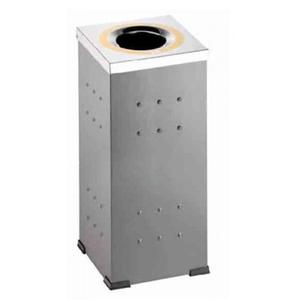 Papelera Cuadrada Zincada Pintada Oxidon 2205 R Waste <b>Bin</b> - Product Image 1