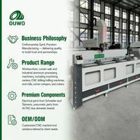 Machine-outil de perçage et de fraisage CNC OUWO 380V 3200mm avec magazine pour la fabrication de profilés en alliage d'aluminium, profilés en PVC, profilés en cuivre, fenêtres et portes