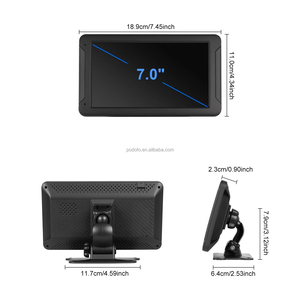 Podofo Écran de voiture portable sans fil CarPlay/Android Auto 7 pouces HD, AirPlay, Android Cast, musique BT, FM - Product Image 5
