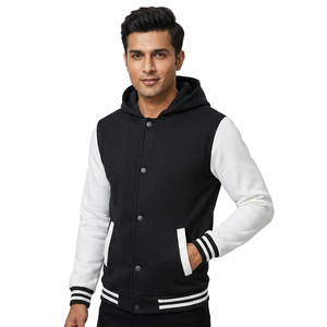 Best Design High Quality Customized <b>Men</b> Casual Sports Varsity Jacket Fashion Hooded Letterman Jackets - Product Image 1