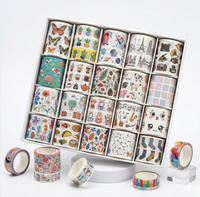 Ruban Washi à bords festonnés, Ruban Washi vert sauge, Ruban Washi à lignes perforées, Ensemble de rubans Washi à motifs floraux, Ruban de masquage Washi, Ruban Washi
