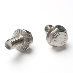 Chống ăn mòn 304 bu lông thép không gỉ và các loại hạt hình lục giác HEX mặt bích đầu đầy đủ ren mặt bích bu lông - Product Image 5