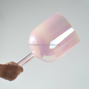 Bol chantant en quartz transparent personnalisé avec poignée Lumière Cosmique, pour thérapie <span class=keywords><strong>quantique</strong></span> et guérison sonore - Product Image 5