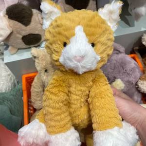 Juguetes de Peluche de la Serie Wavy: <span class=keywords><strong>Gato</strong></span>, Burro, Cachorro, Cerdo, León, Mono y Zorro con Pelaje Ondulado para Niños - Product Image 1