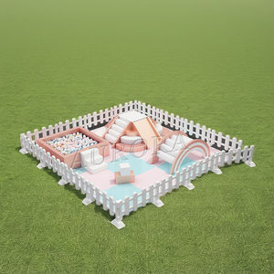 Ensemble de terrain de jeu souple en or <span class=keywords><strong>rose</strong></span> pour enfants, avec clôture pour fosse <span class=keywords><strong>à</strong></span> balles, ensemble de jeu souple pour tout-petits - Product Image 1