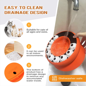 Juguete Interactivo Moderno para Mascotas, Dispensador Lento de Comida, Juguete Masticable para Gatos, Tazón con Diseño para Controlar el Peso, Antideslizante y Ligero - Product Image 3