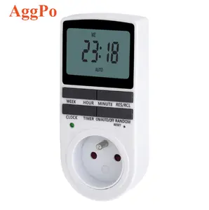 Wall Digital Outlet Timer Indoor 24 Hours Plug-in Energy Saving Timer Socket Power Timing Switch EU GB CZ CH FR IL IT