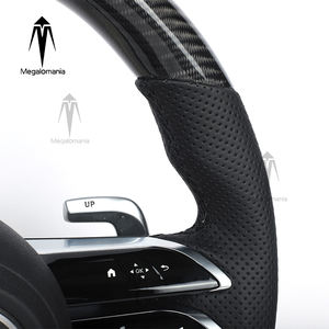 Volant en fibre de carbone compatible avec Mercedes Benz <span class=keywords><strong>AMG</strong></span> W206 W292 W463 W218 W212 W205 W204 W222 W221 W223 W213 GTS GLA GLB GLC GLE - Product Image 3