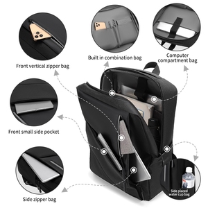 Bán hàng nóng biểu tượng tùy chỉnh kinh doanh không thấm nước Ba lô với USB phí cổng máy tính xách tay Túi máy tính cho văn phòng du lịch trường - Product Image 3