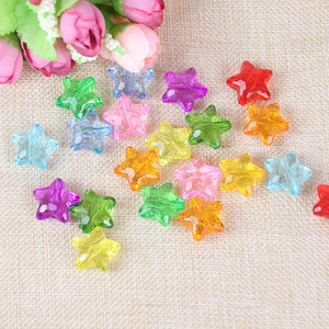 Cuentas de acrílico en forma de estrella transparentes con orificio recto para la fabricación de joyas 60T - Product Image 4