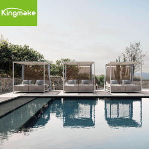 Vente chaude extérieur <span class=keywords><strong>double</strong></span> chaise longue <span class=keywords><strong>jardin</strong></span> piscine <span class=keywords><strong>lit</strong></span> couché patio cadre en aluminium <span class=keywords><strong>lit</strong></span> <span class=keywords><strong>de</strong></span> soleil - Product Image 6