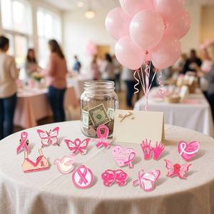 Set <span class=keywords><strong>de</strong></span> Broches <span class=keywords><strong>de</strong></span> Esmalte Duro con Lazo Rosa para Concienciación sobre el Cáncer <span class=keywords><strong>de</strong></span> <span class=keywords><strong>Mama</strong></span>, Insignias <span class=keywords><strong>de</strong></span> Supervivencia, Fe, Lucha, Corazón y Mariposa, Regalo al por Mayor - Product Image 2
