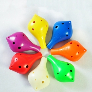 Ocarina en plastique ABS à 6 trous, mini ocarina colorée, instrument de musique pour enfants, étudiants, débutants, cours de musique, enseignement - Product Image 1