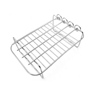 Stainless Steel <b>Barbecue</b> Grill Rack For Oven Air Fryer Cooking Grate Heat Resistant Long Large <b>Small</b> Size Cross Border Accessory - Product Image 1