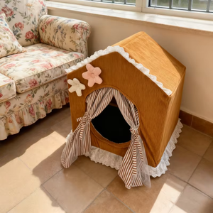 <span class=keywords><strong>Tenda</strong></span> per animali in <span class=keywords><strong>lino</strong></span> di lusso moderna personalizzata con rifiniture in <span class=keywords><strong>pizzo</strong></span> senza assemblaggio per tutte le stagioni per - Product Image 1