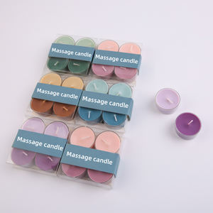 Spa <span class=keywords><strong>Mini</strong></span> cera de soja aromaterapia boda Favor masaje aceite esencial vela con en OEM para hidratar el cuerpo - Product Image 2