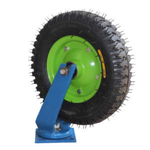Venta caliente <span class=keywords><strong>Barrow</strong></span> 4,00-8 neumático inflable goma carretilla Material de acero con estilo giratorio placa de montaje rígida Carro de mano - Product Image 4