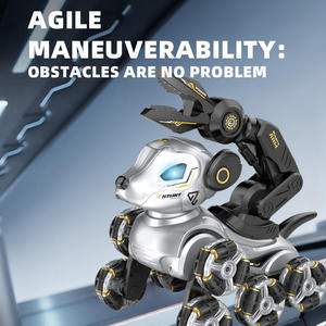 Chien robot mécanique intelligent à 8 roues avec griffe supérieure, dérapages et figures télécommandées, lumières et musique synchronisées, utilisation <span class=keywords><strong>facile</strong></span> pour les débutants - Product Image 3