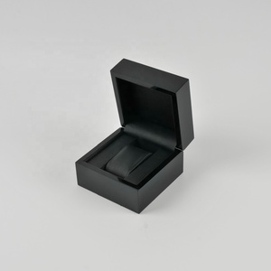 Logotipo personalizado brillo negro laca de madera de un solo reloj caja de embalaje de los hombres reloj de madera caja - Product Image 2