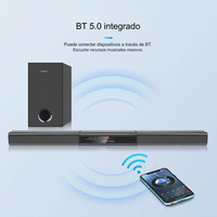 Système Home Cinéma Barre de Son TV avec Caisson de Basses Audio Effet Sonore Enceinte Compatible Son Immersif Basses Profondes Audio Domestique Sans Fil