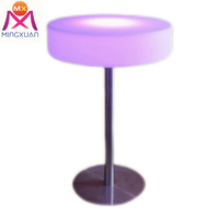 Table de chaises de bar en plastique moderne de meubles lumineux rechargeables pour l'extérieur Led