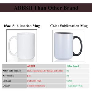แก้วกาแฟสไตล์อเมริกันแบบซับลิเมชั่น ขนาด 15 ออนซ์ สีขาว เซรามิก ใช้กับไมโครเวฟและเครื่องล้างจานได้ เหมาะสำหรับกาแฟ ชา นม ลาเต้ ของขวัญทางธุรกิจ - Product Image 6