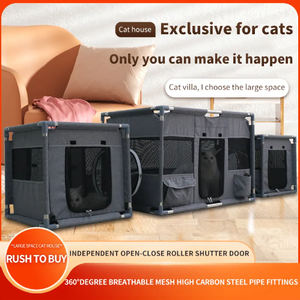 2025 nuevo transpirable pequeño portátil para mascotas corralito para gatos cerca para perros tela Oxford cuadrado jaula para mascotas sala de entrega - Product Image 2