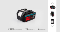 Batterie de remplacement pour outil électrique 4,5 Ah 18 V avec indicateur LED, batterie de perceuse sans fil rechargeable compatible avec BL1890