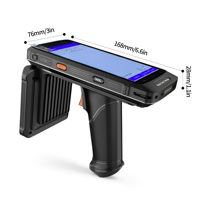 Escáner de microchip para mascotas 134,2 Khz/125Khz Lector de microchip para mascotas con pantalla OLED Alarma de batería baja Escáner de identificación de chip de animal para FDX B