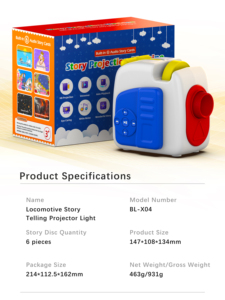 Macchina per Proiezione <span class=keywords><strong>di</strong></span> Storie LED USB Ricaricabile OEM/ODM per Bambini con <span class=keywords><strong>Racconti</strong></span> <span class=keywords><strong>di</strong></span> Fiabe e Rumore Bianco - Product Image 4