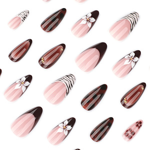 <span class=keywords><strong>Uñas</strong></span> Postizas Francesas Rojas al por Mayor |   <span class=keywords><strong>Uñas</strong></span> Postizas con Diseño Floral 3D con Estampado <span class=keywords><strong>de</strong></span> <span class=keywords><strong>Cebra</strong></span>, <span class=keywords><strong>Leopardo</strong></span> <span class=keywords><strong>y</strong></span> Carey, Gran Venta Transfronteriza - Product Image 5