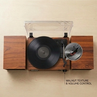Tourne-disque vinyle sans fil 3 vitesses avec haut-parleurs séparés pour une décoration esthétique du salon – Idéal comme cadeau