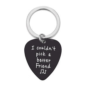 Plata Negro I Pick You Llavero Me encanta desplumarte Amante DE LA MÚSICA Músico Guitarrista Guitar Pick Llavero - Product Image 5