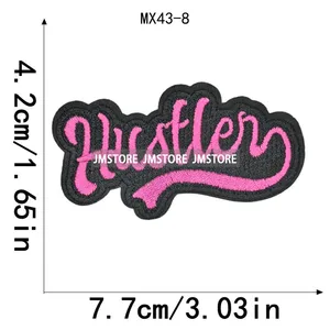 재미있는 흑인 소녀 마법 예쁜 소녀 명언 아이언온 소형 배지 열접착 자수 패치 티셔츠 모자 가방용 - Product Image 4